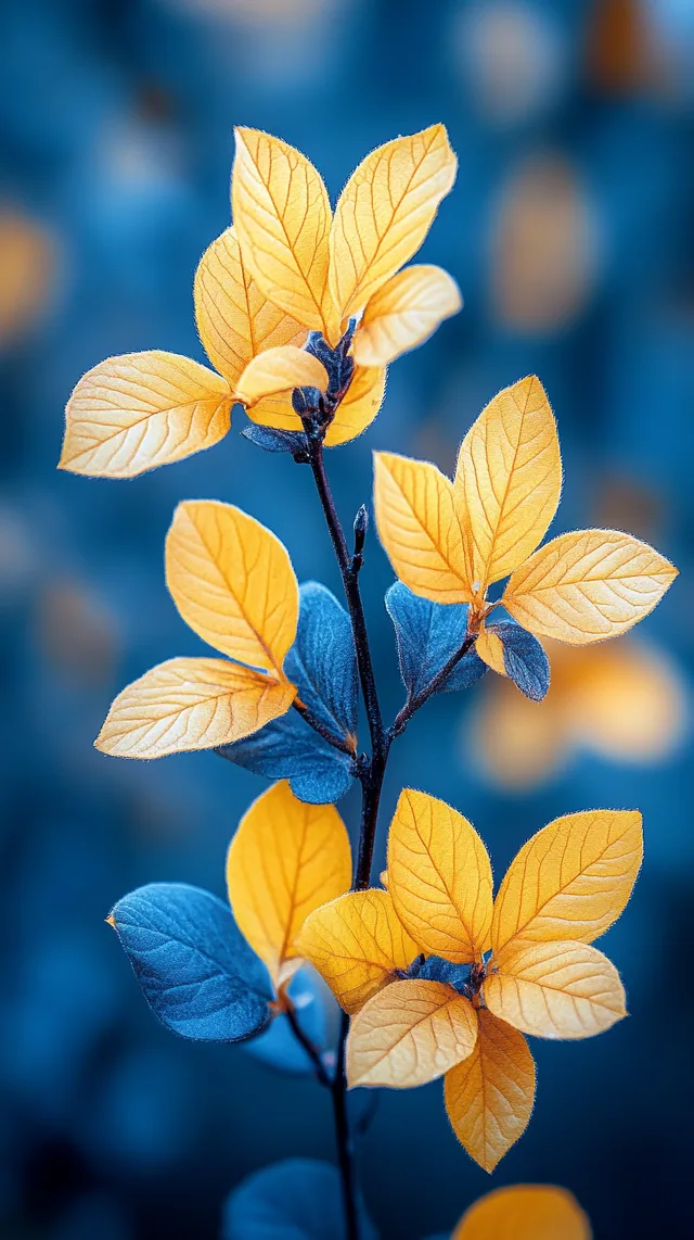 Golden Leaves Nature mobile wallpaper