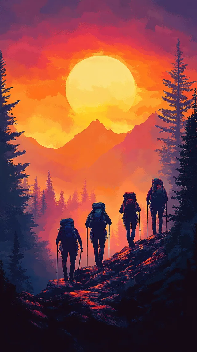 Hiking Group 1 Nature mobile wallpaper