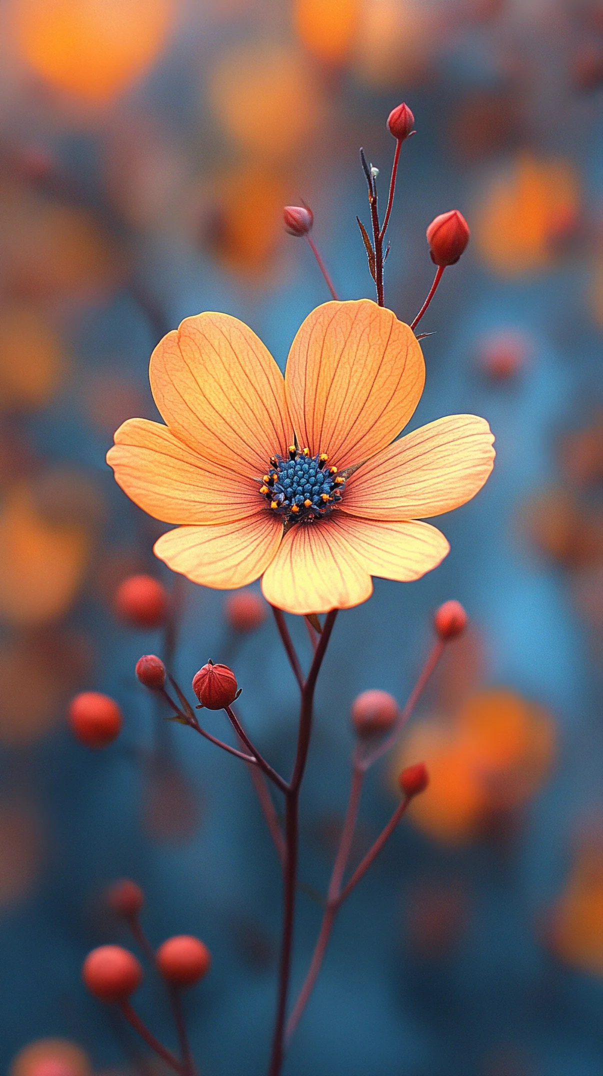 Orange Cosmos Nature mobile wallpaper