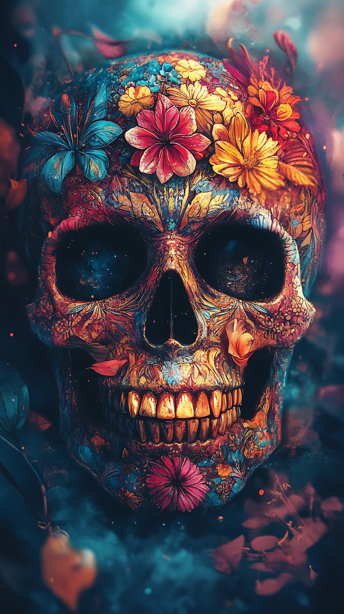 Sugar Skull Art Abstract mobile wallpaper
