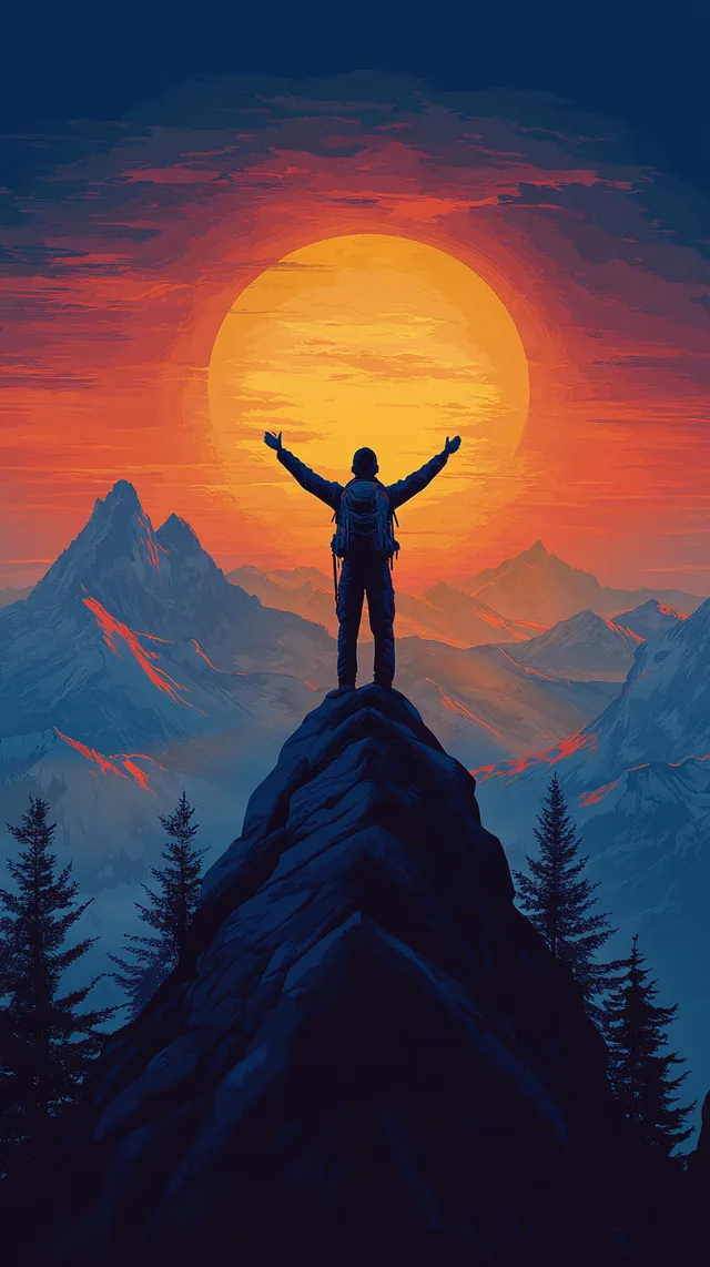 Summit Hiker 1 Nature mobile wallpaper