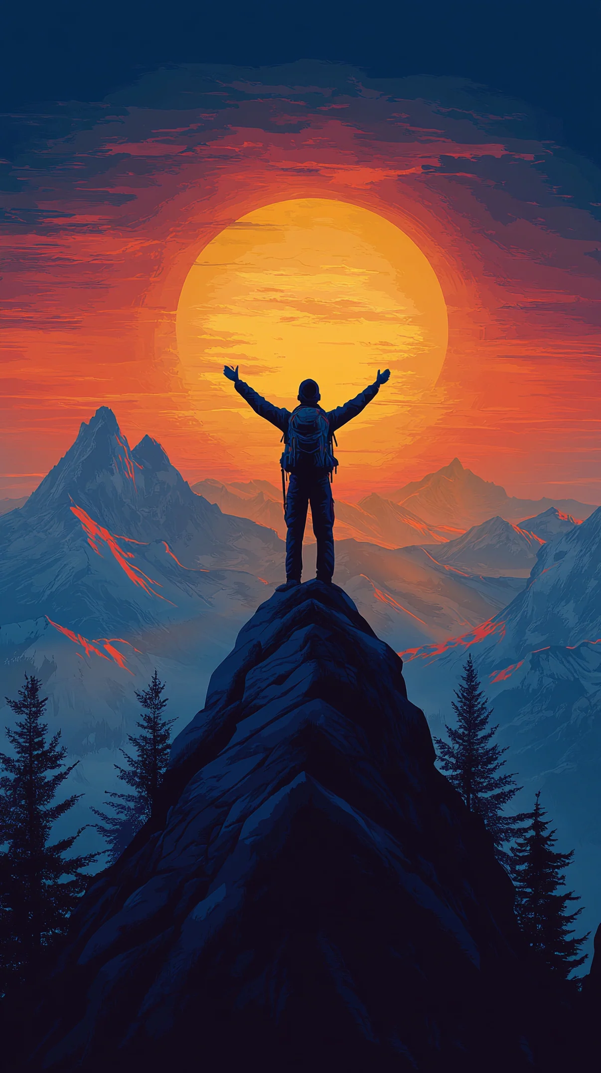 Summit Hiker 1 Nature mobile wallpaper