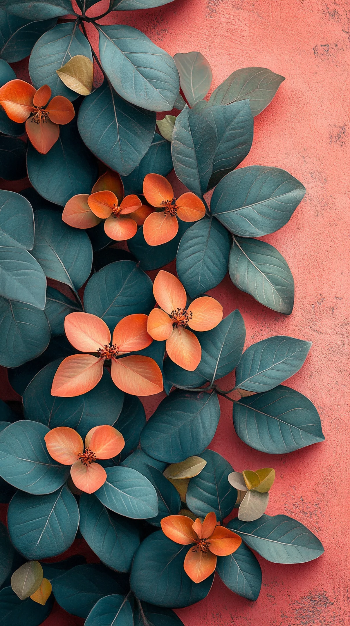 Teal Floral Nature mobile wallpaper